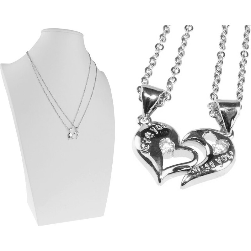 CITY STORM Retiazka s partnerským príveskom srdiečko s očkami - LOVE 66889183