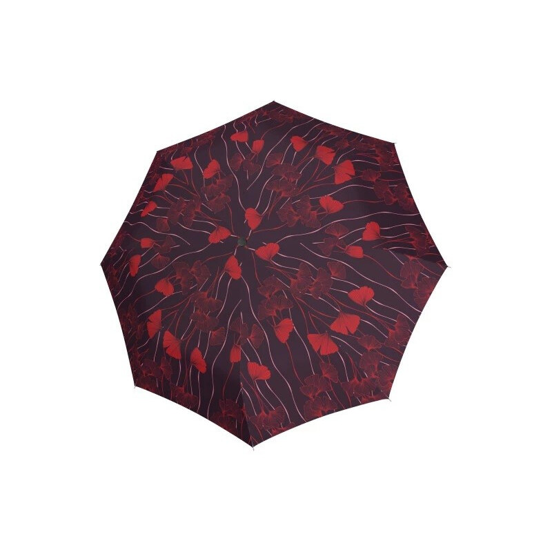 Červenofialový skladací plne automatický saténový dámsky dáždnik Giuliana