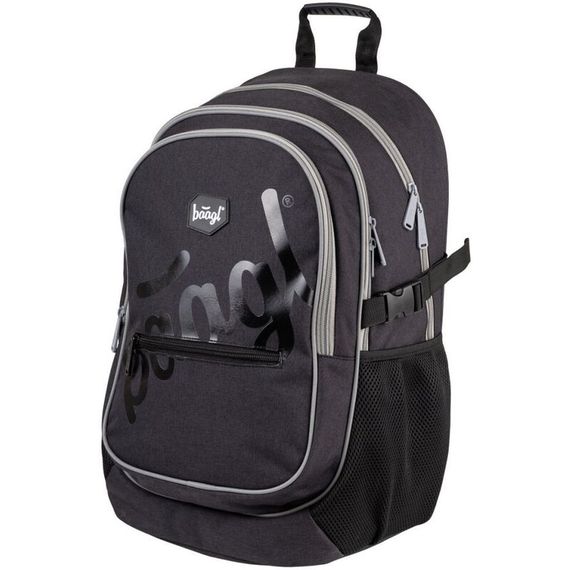 Čierny zipsový vodeodolný školský batoh Delmore