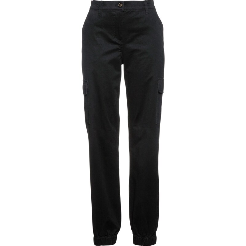 bonprix Kapsáčové nohavice z bavlny so strečom, farba čierna 48958161