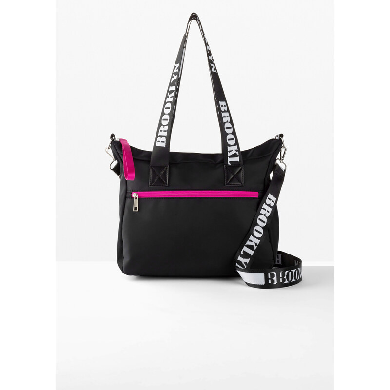 bonprix Športová taška s kontrastnými prvkami, farba čierna 44791522