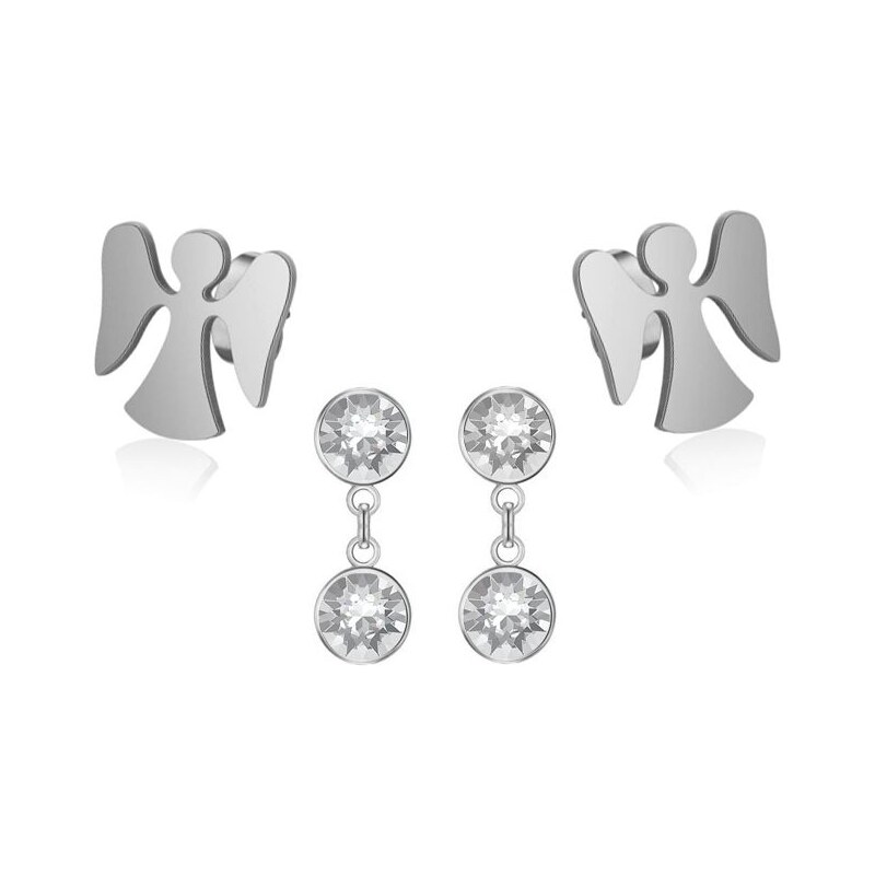 SWAROVSKI Elements Swarovski e. set dvoch párov náušníc s anjelom Send 29169192