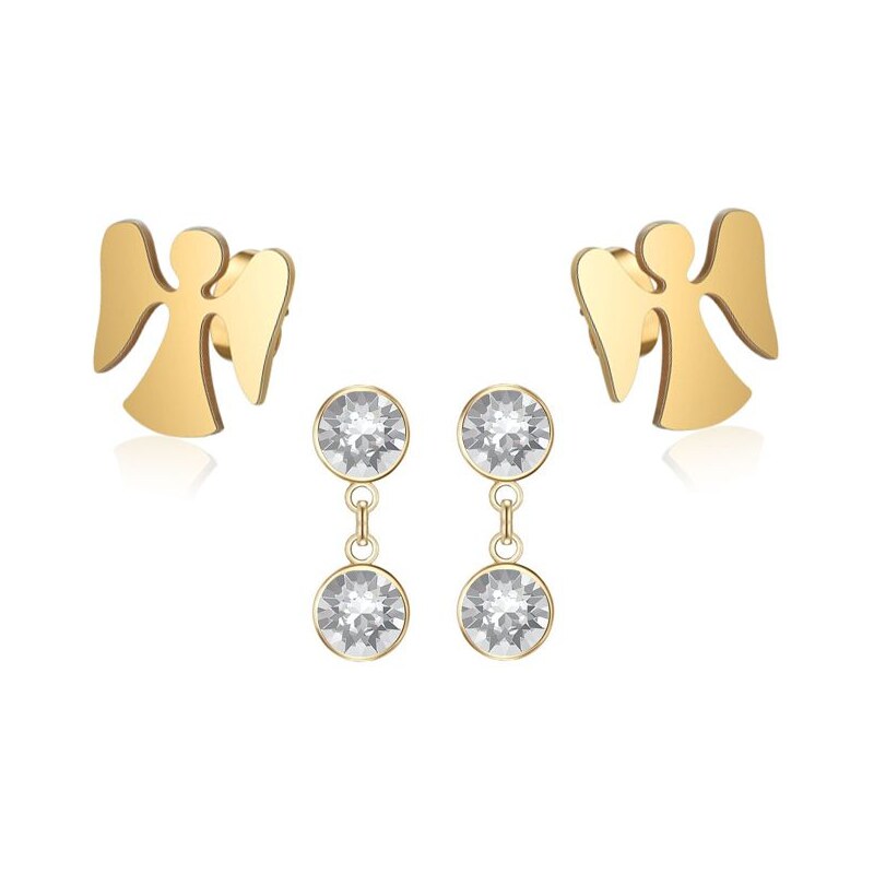 SWAROVSKI Elements Swarovski e. set dvoch párov náušníc s anjelom Send 29169193