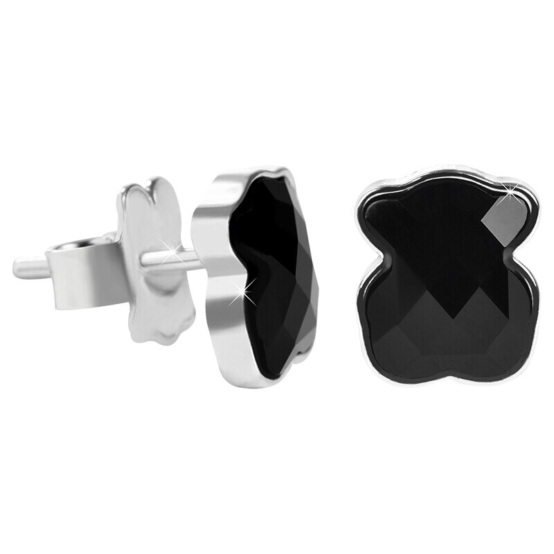 Tous Strieborné MACKOVIA náušnice s onyxom 815433500 67130498