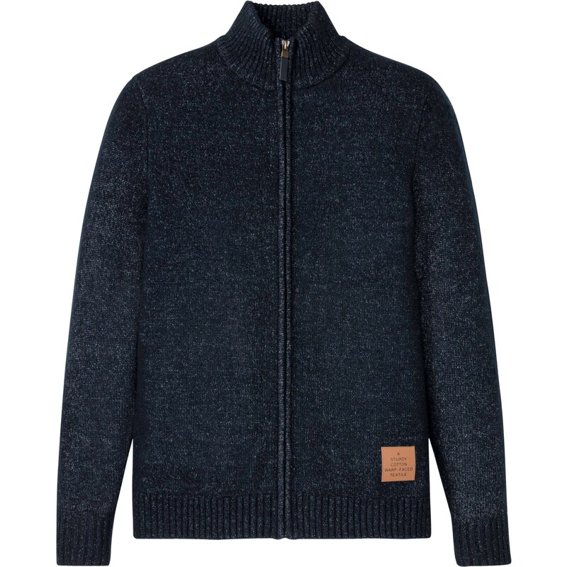 bonprix Pletený sveter so stojačikom, farba modrá 46496948