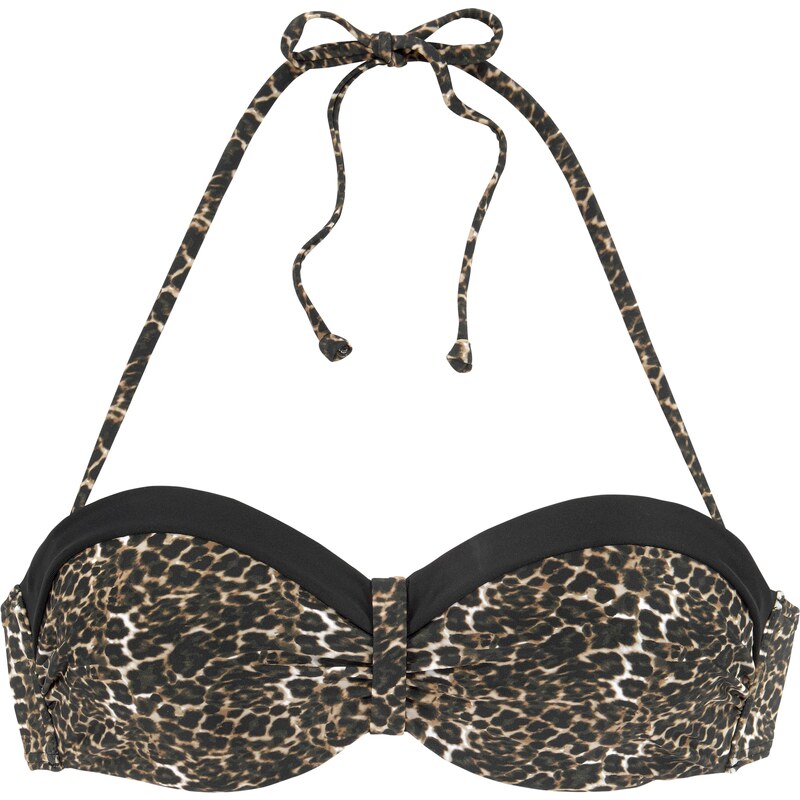 LASCANA Bikinový top béžová / hnedá / čierna 54228283