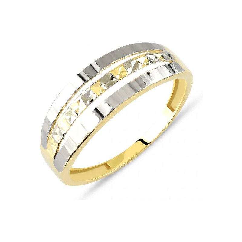 Lillian Vassago Gravírovaný prsteň z kombinovaného zlata LLV85-GR009 41303287