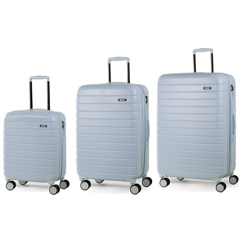 Sada cestovných kufrov ROCK TR-0214/3 ABS – svetlomodrá 62191884