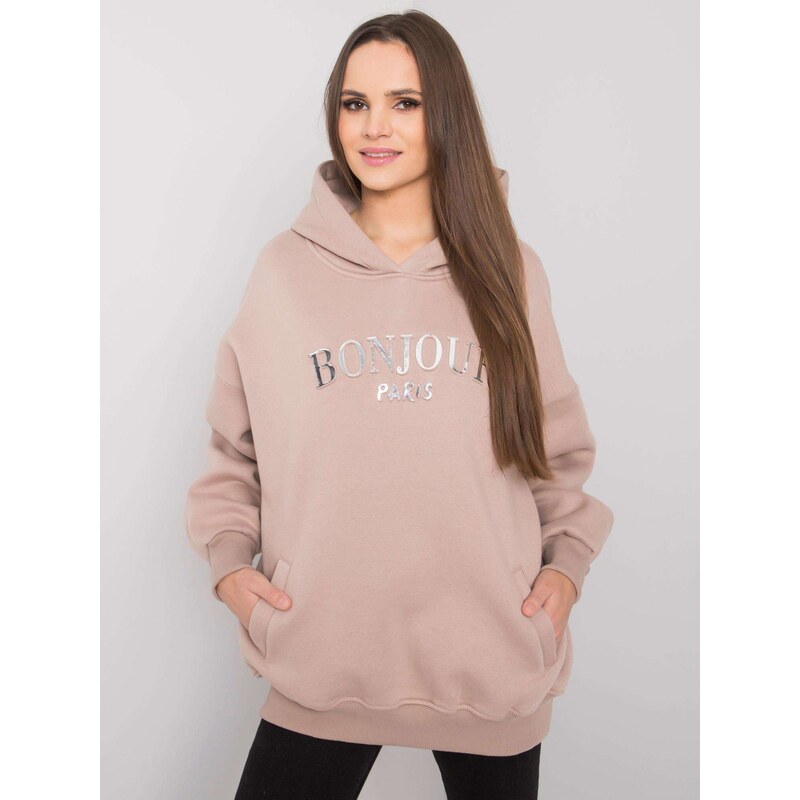 RUE PARIS Sweatshirt-RV-BL-7357.35X-dark beige 64683702