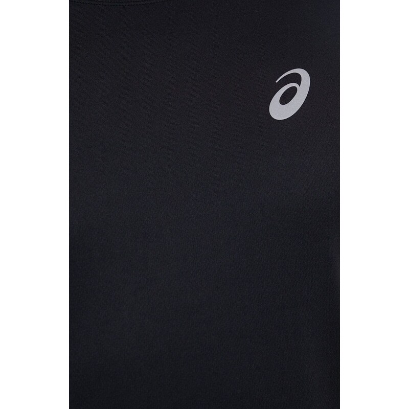 Bežecké tričko s dlhým rukávom Asics čierna farba, jednofarebné