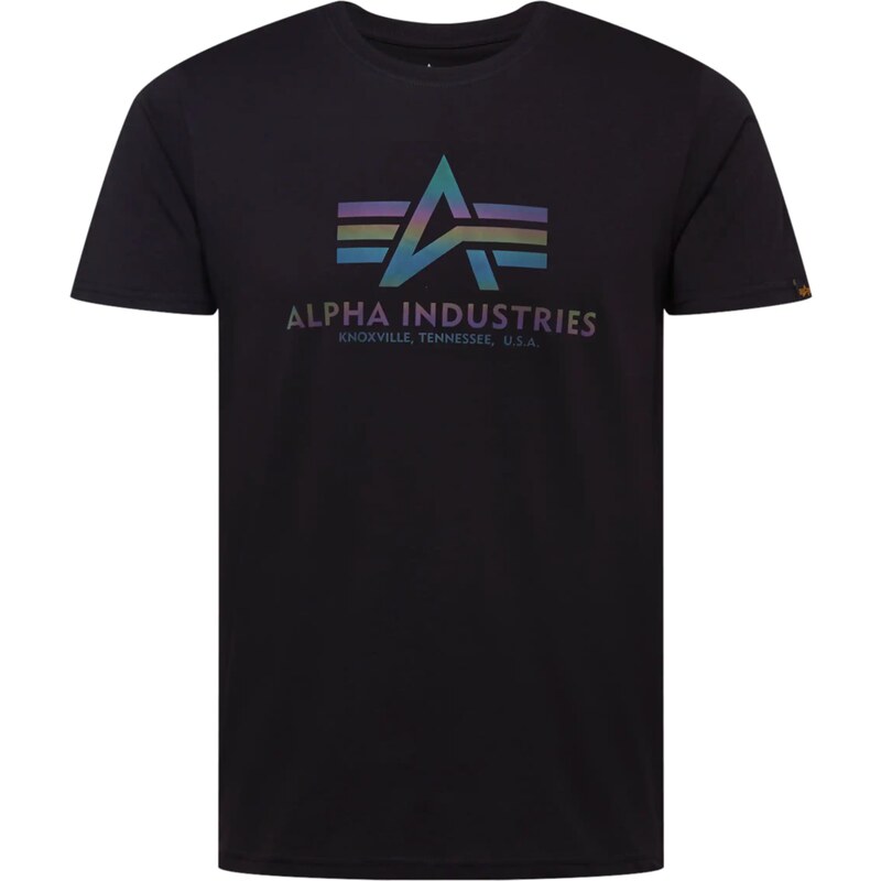 ALPHA INDUSTRIES Tričko modrá / zelená / tmavofialová / oranžová / 29328679