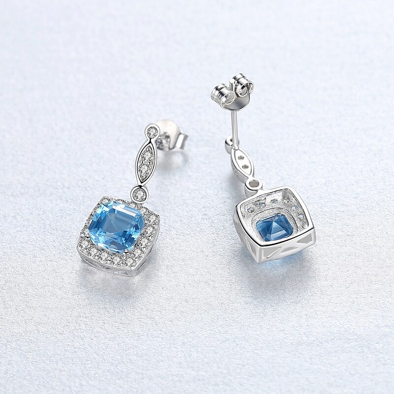 Linda's Jewelry Strieborné náušnice Sky Blue Ag 925/1000 IN322