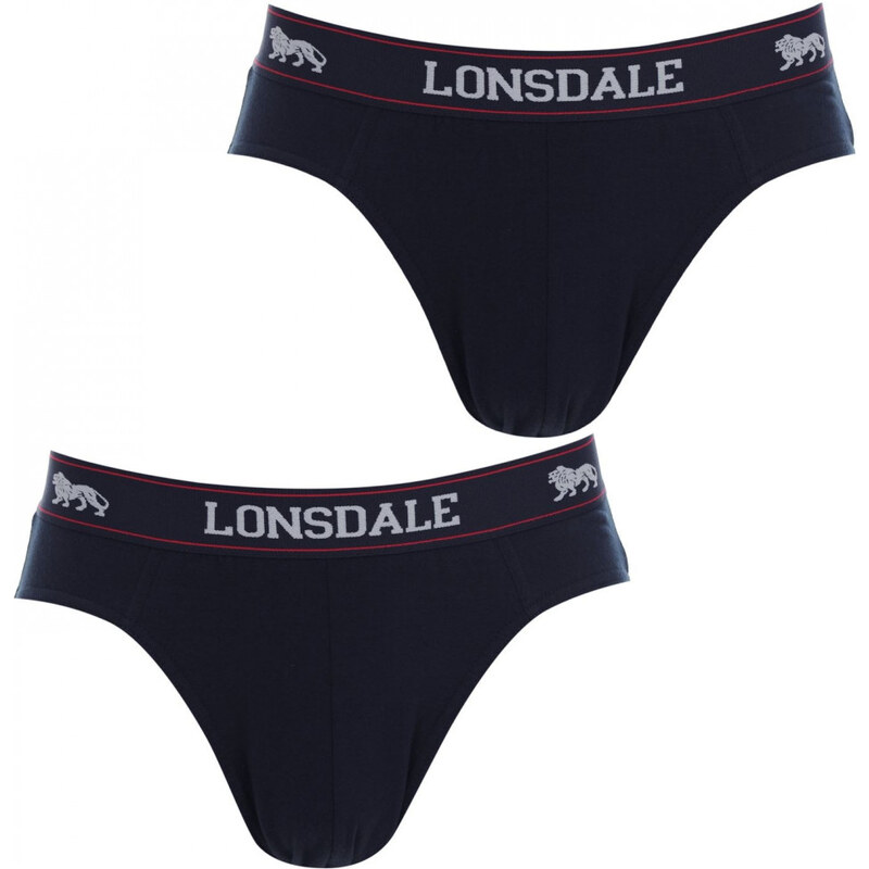 Lonsdale Pánske Slipy 2 Pack Modré Modrá S 30532676