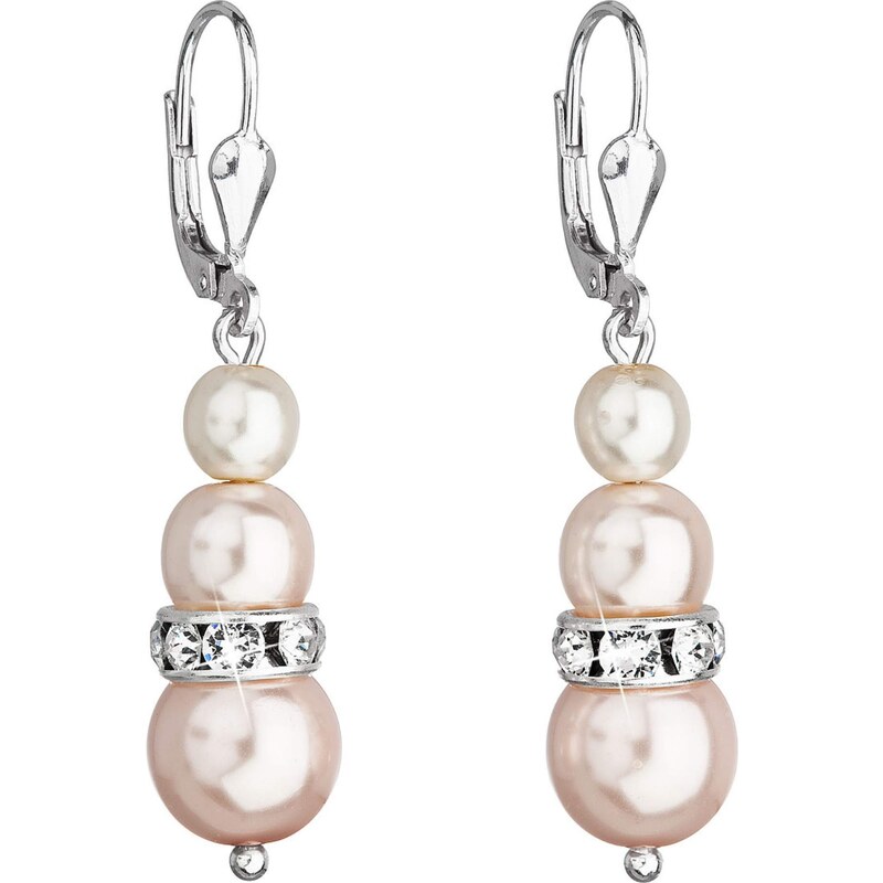 Evolution Group Pôvabné perličkové náušnice s kryštálmi 31150.3 66588319