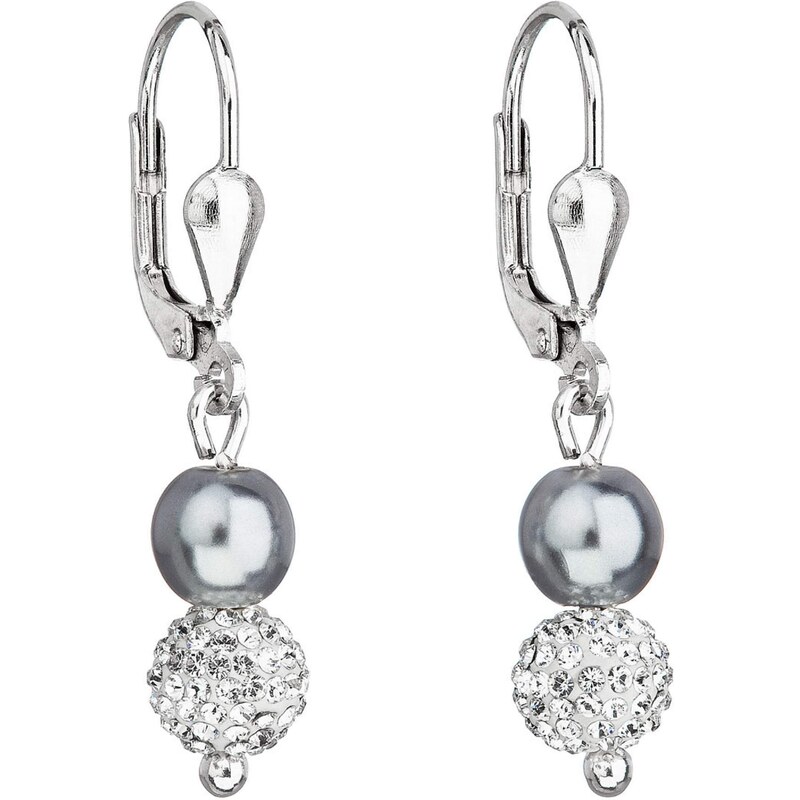 Evolution Group Nádherné strieborné náušnice s kryštálmi Preciosa 66591712