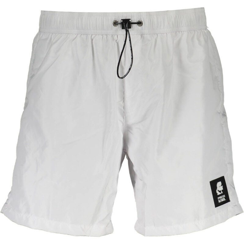 KARL LAGERFELD BEACHWEAR Pánske biele plavkové kraťasy KARL LAGERFELD 64705168
