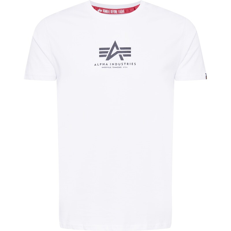 ALPHA INDUSTRIES Tričko čierna / biela 29346911