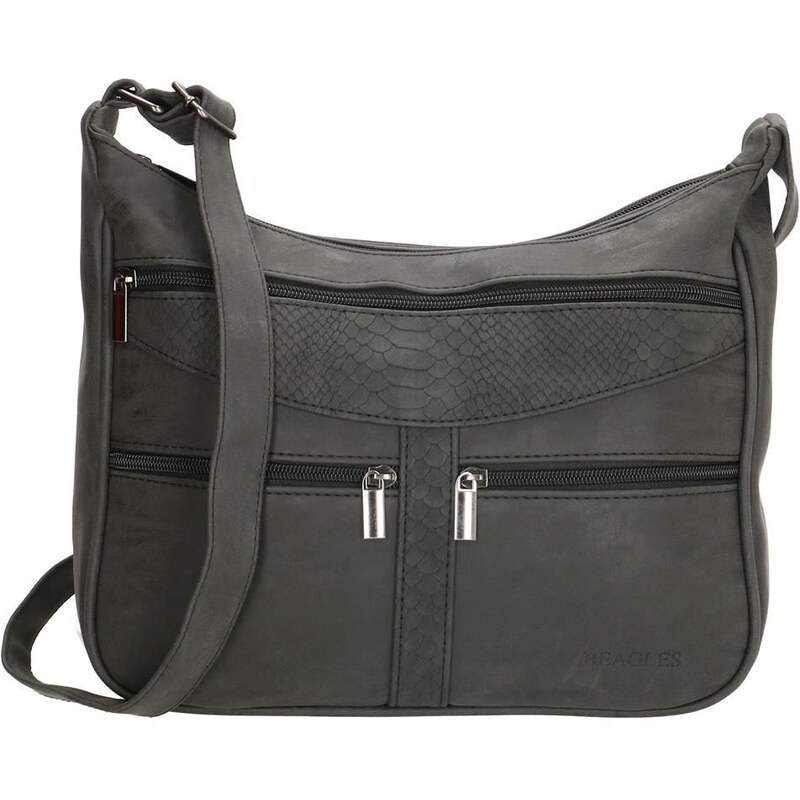 Beagles Čierna elegantná kabelka cez rameno „Nemesis“ 29367197