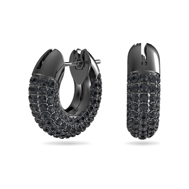 Swarovski Štýlové čierne kruhové náušnice Dextera 5620222 66584054