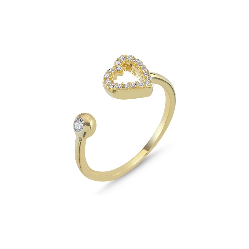 Olivie Strieborný prsteň SRDCE GOLD 5568 29833277