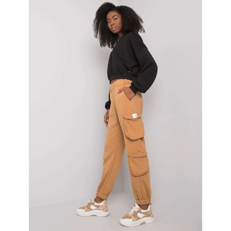 RUE PARIS Sweatpants-RV-DR-7364.01P-camel 64688166