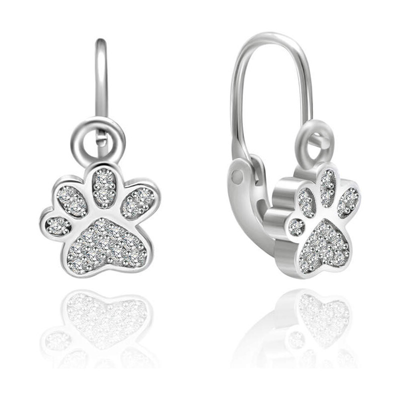 Olivie Strieborné náušničky pre bábätko LABKY 5177 24905037