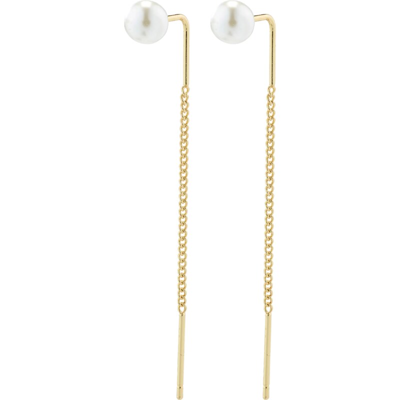 Pilgrim Náušnice ELBA zlatá / biela 54228416