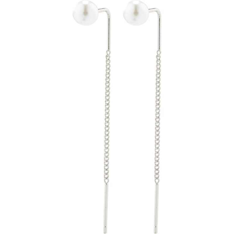 Pilgrim Náušnice ELBA strieborná / perlovo biela 54441496