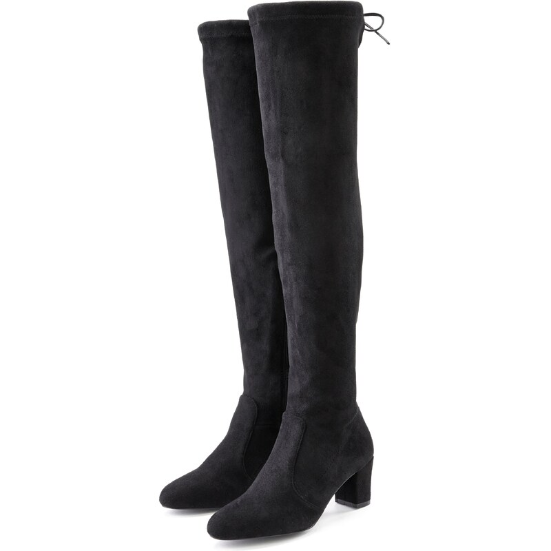 LASCANA Čižmy nad koleno čierna 54224096