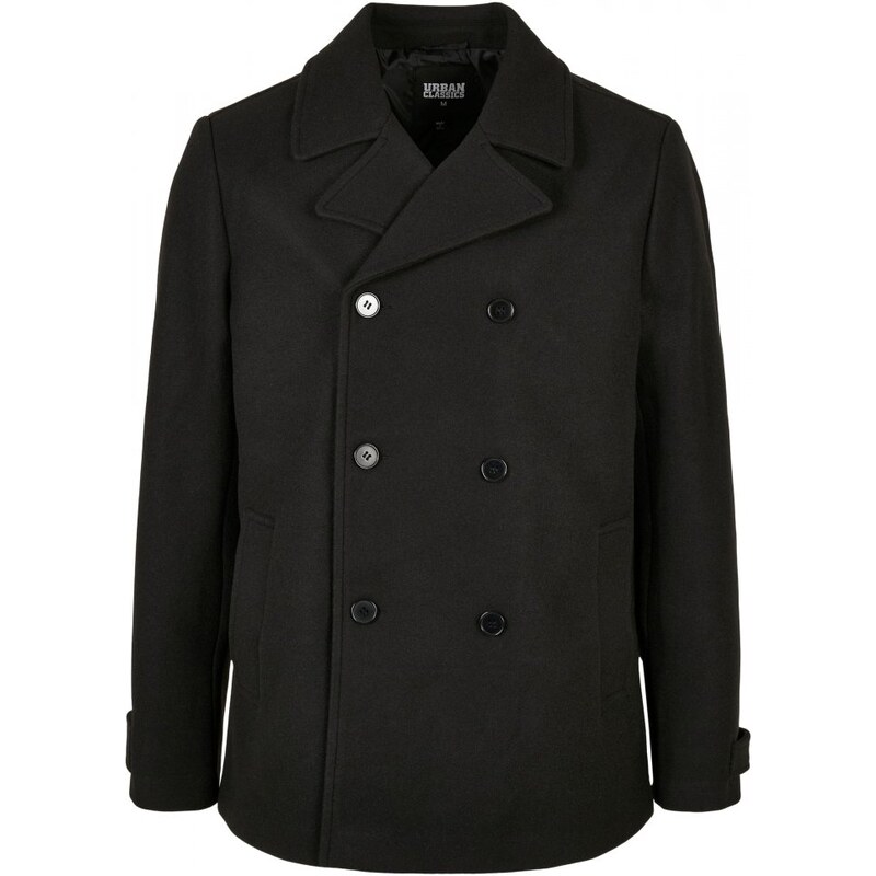 Čierny pánsky kabát Urban Classics Classic Pea
