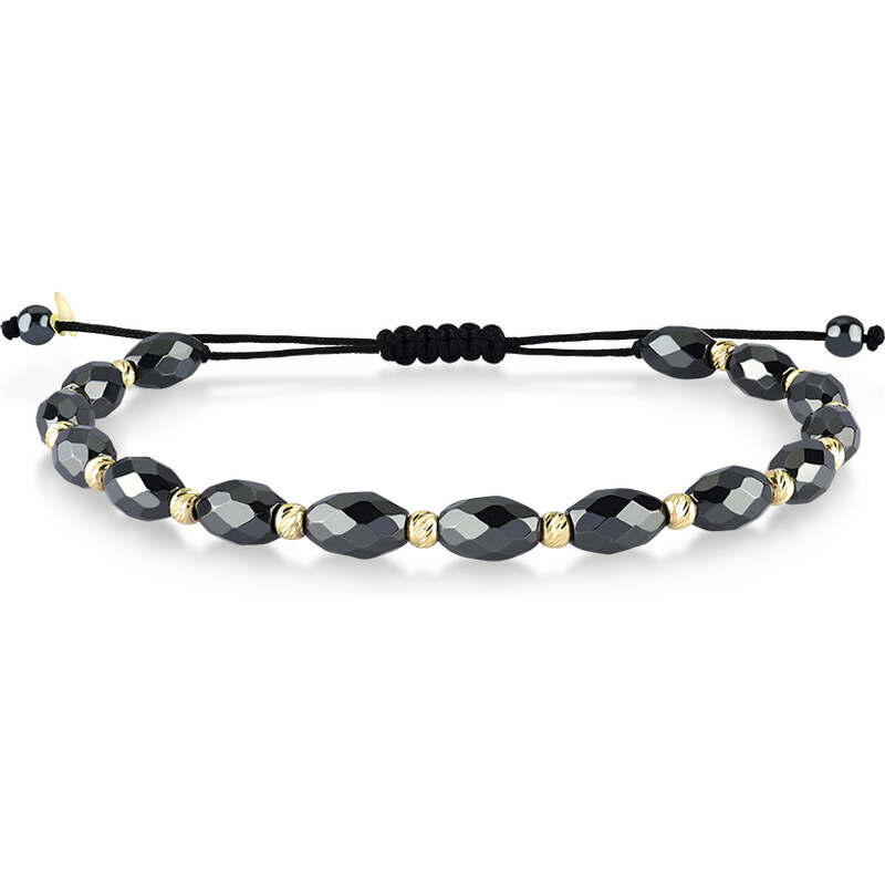 Lillian Vassago Zlatý náramok s hematitmi LLV07-GB005 52729899