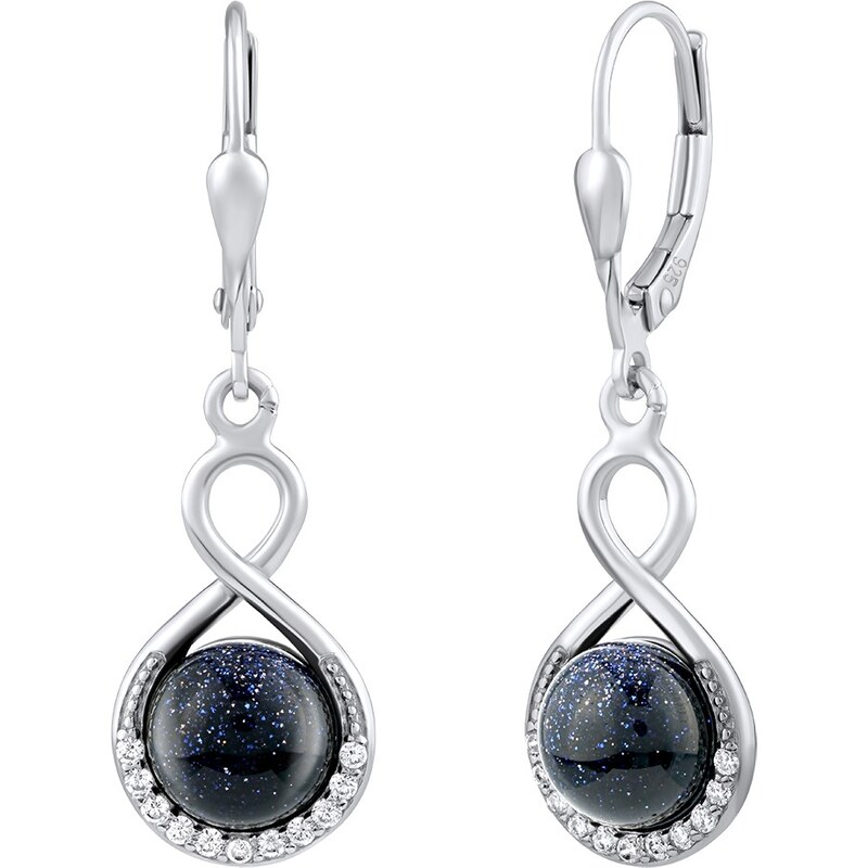 Silvego Strieborné náušnice s modrým slnečným kameňom JST14710EBG 66594172