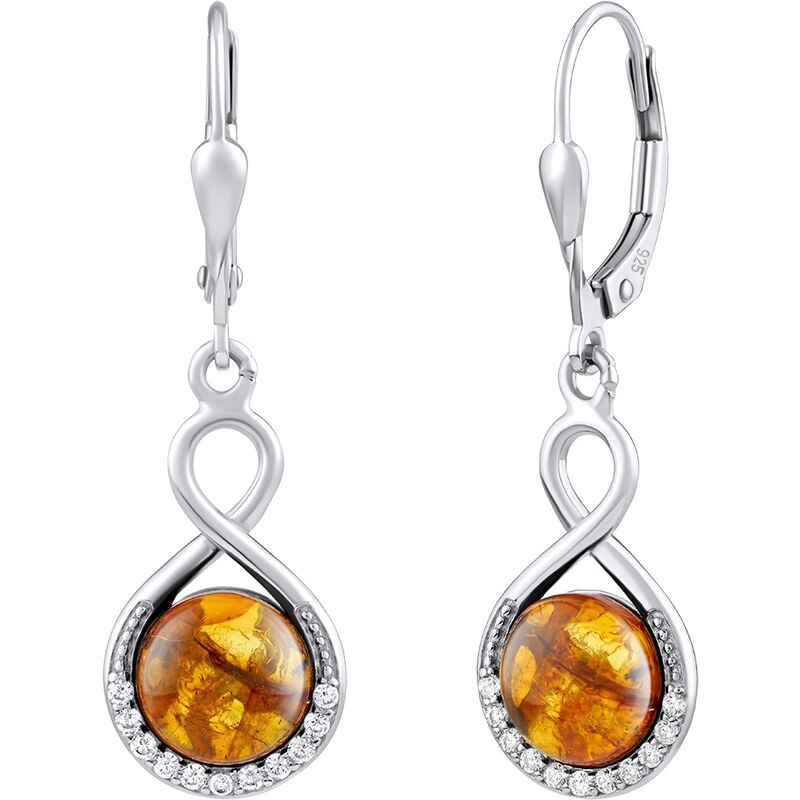 Silvego Strieborné náušnice s pravým jantárom JST147107EJ 66585247