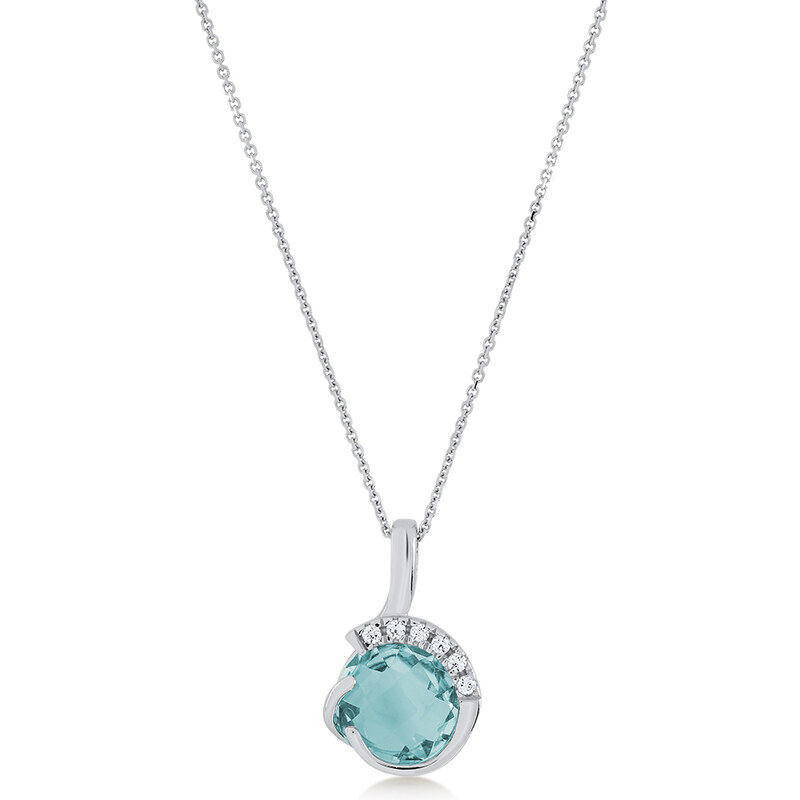 Lillian Vassago Zlatý náhrdelník s modrým topásom LLV22-GN038WBT 36993089