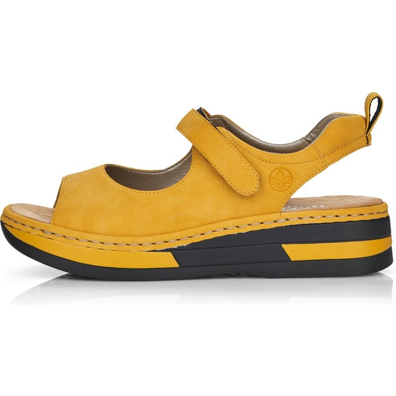 Dámske sandále RIEKER V59Q4-68 žltá S4