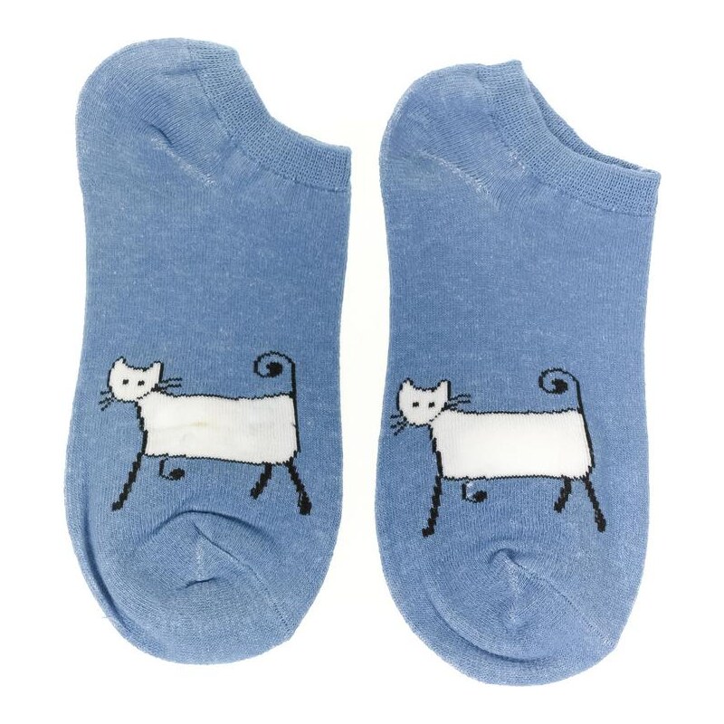 AURA.VIA Dámske modré ponožky CAT 29666795