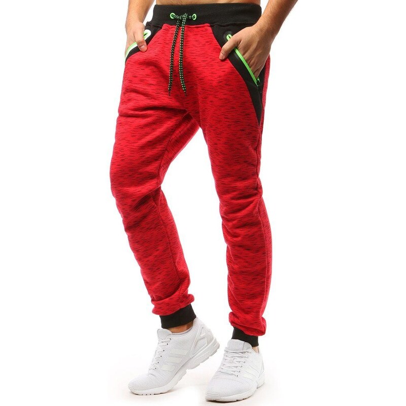 Buďchlap Trendové červené tepláky 29645344