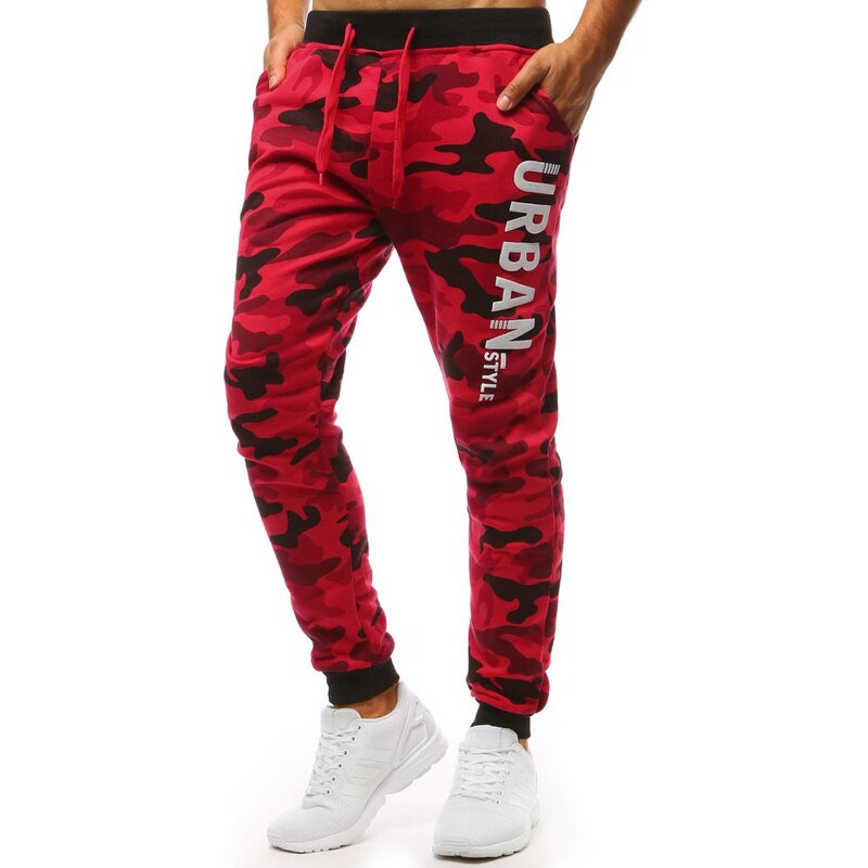 Buďchlap Červené štýlové maskáčové tepláky Urban 29645346