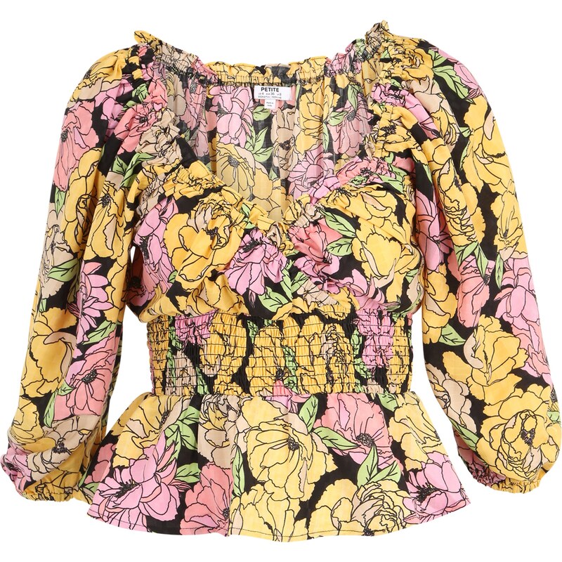 Dorothy Perkins Petite Tričko žltá / pastelovo zelená / ružová / 60649532