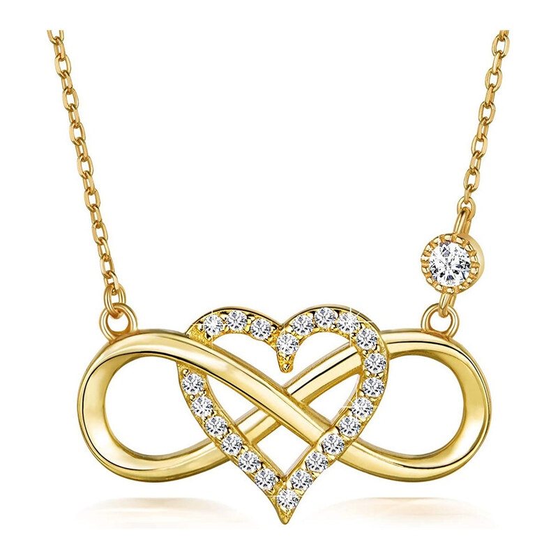 Olivie Strieborný náhrdelník NEKONEČNÁ LÁSKA GOLD 5586 29833294