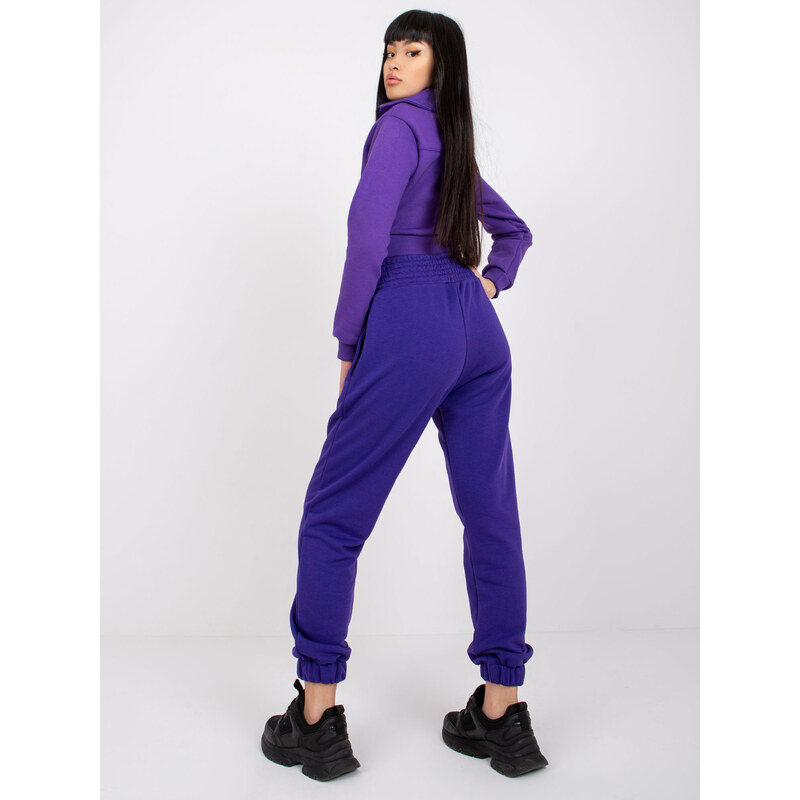 RUE PARIS Sweatpants-RV-DR-7460.11-dark purple 64683885
