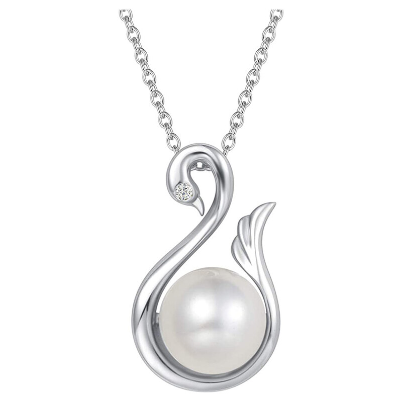 Olivie Strieborný náhrdelník LABUTIA PERLA 5597 29833305