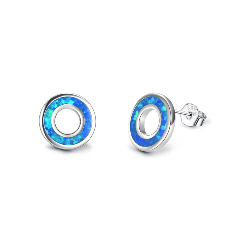 Olivie Strieborné opálové náušnice KRUH 5601 29833309