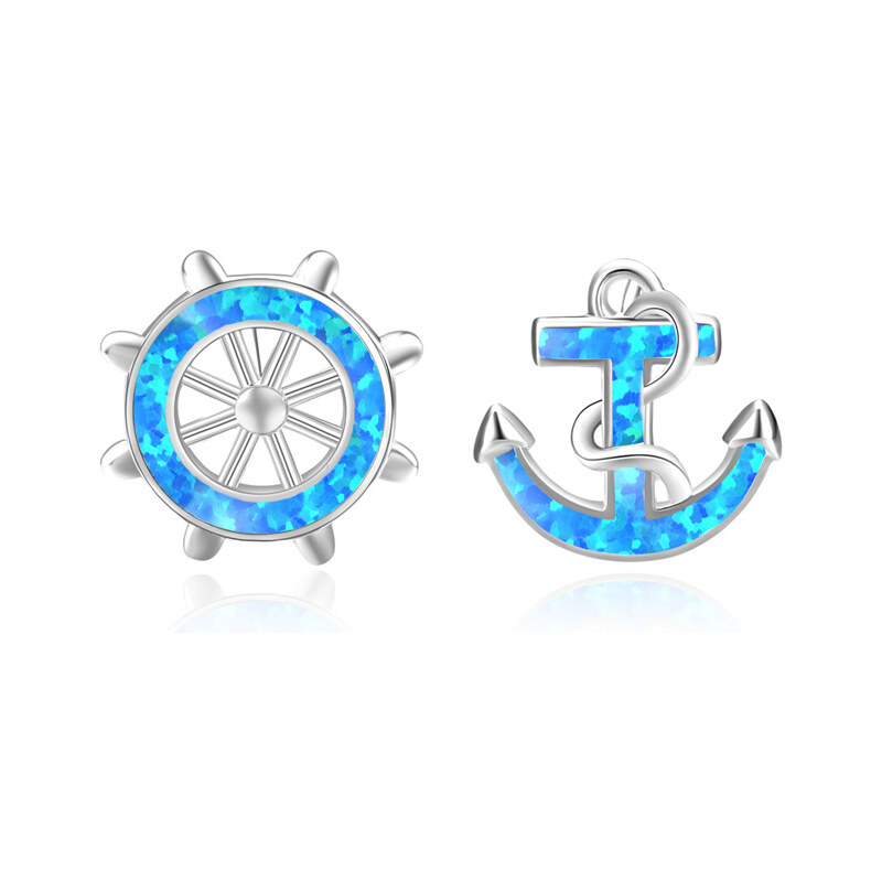 Olivie Strieborné náušnice KOTVA & KORMIDLO 5603 29833311