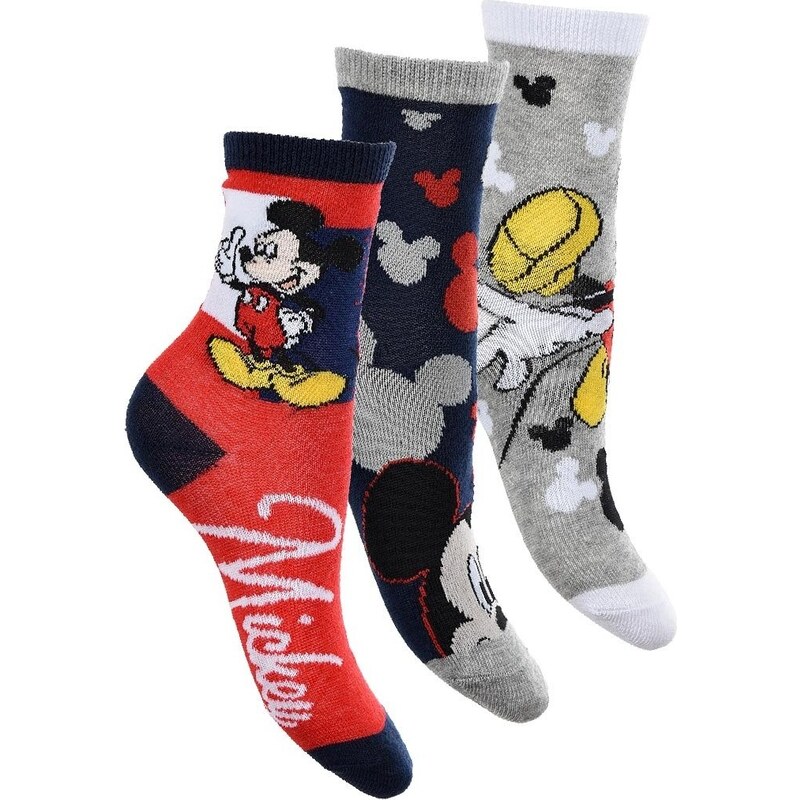 MICKEY MOUSE Trojbalenie chlapčenských ponožiek Mickey Disney - 29702793
