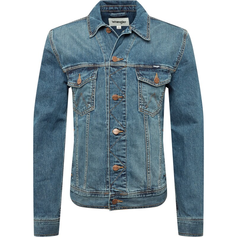 WRANGLER Prechodná bunda CLASSIC JACKET modrá denim 48314046