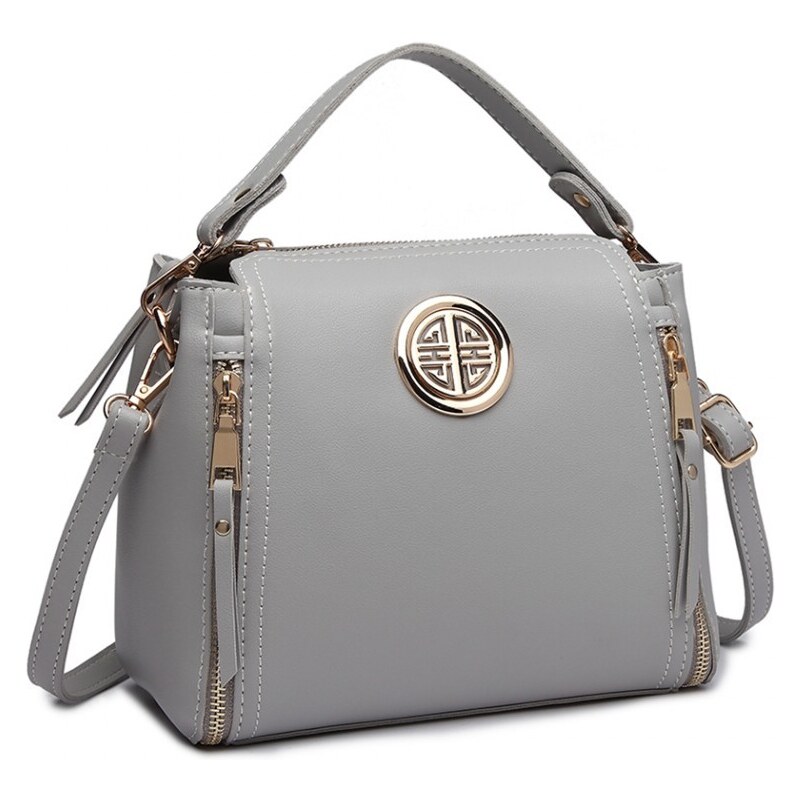 Malá sivá dámska moderná kabelka Miss Lulu E1851 58463088