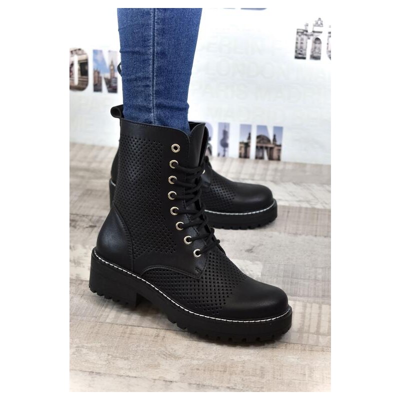 JOHN-C Dámske čierne čižmy BETHANY 29724094