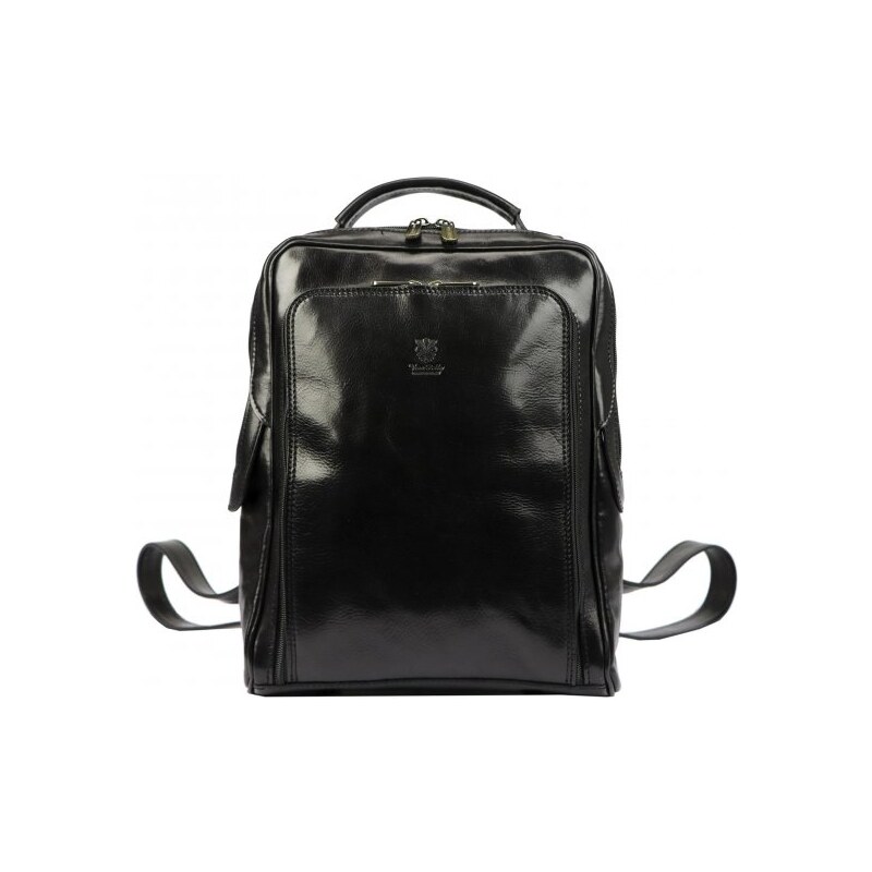 FLORENCE Kožený batoh UNISEX Filip čierny 29729684