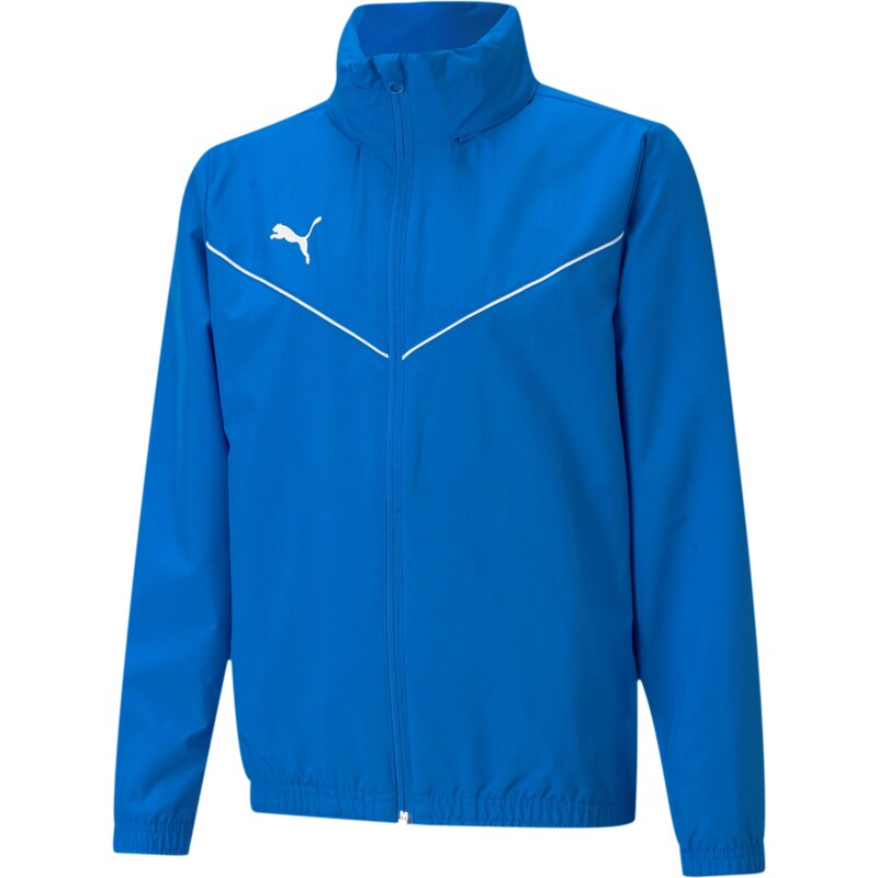 PUMA Športová bunda TeamRise modrá / biela 67749783